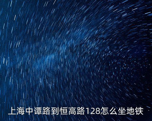 上海中譚路到恒高路128怎么坐地鐵