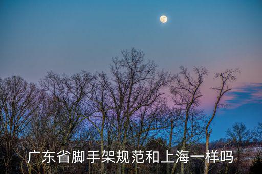 廣東省腳手架規范和上海一樣嗎