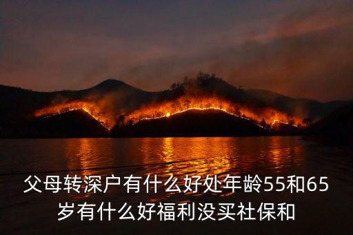 父母轉深戶有什么好處年齡55和65歲有什么好福利沒買社保和