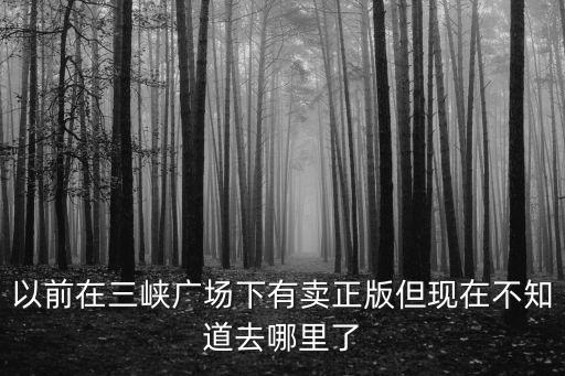 以前在三峽廣場下有賣正版但現在不知道去哪里了