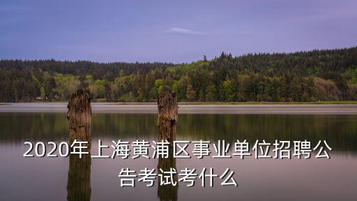 2020年上海黃浦區事業單位招聘公告考試考什么