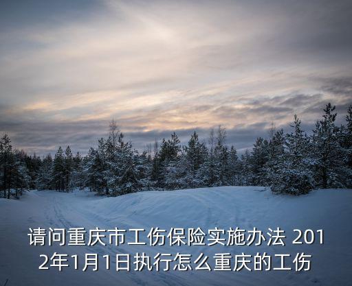 請問重慶市工傷保險實施辦法 2012年1月1日執行怎么重慶的工傷