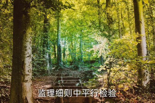 監理細則中平行檢驗