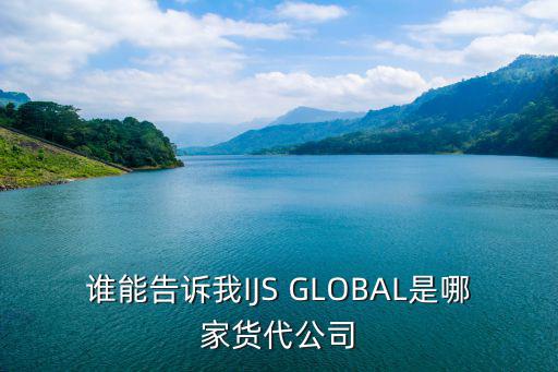 誰能告訴我IJS GLOBAL是哪家貨代公司