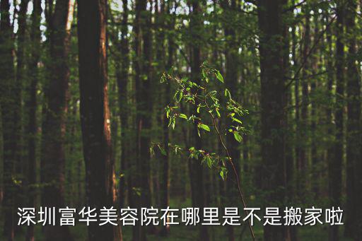 深圳富華美容院在哪里是不是搬家啦