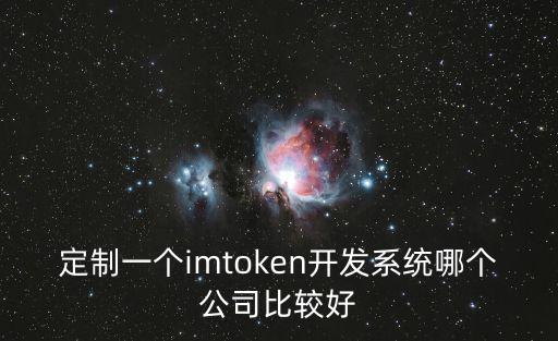 定制一個imtoken開發系統哪個公司比較好