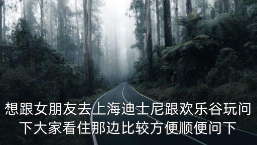 想跟女朋友去上海迪士尼跟歡樂谷玩問下大家看住那邊比較方便順便問下