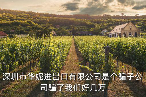 深圳市華妮進出口有限公司是個騙子公司騙了我們好幾萬