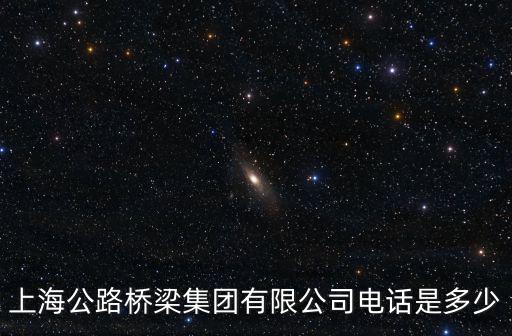 上海公路橋梁集團有限公司電話是多少