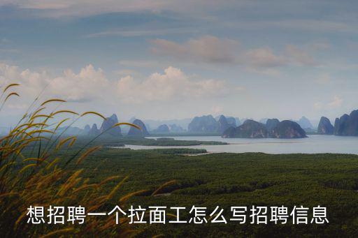 想招聘一個拉面工怎么寫招聘信息