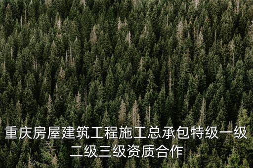 重慶市房屋建筑工程管理辦法，重慶房屋建筑工程施工總承包特級一級二級三級資質合作