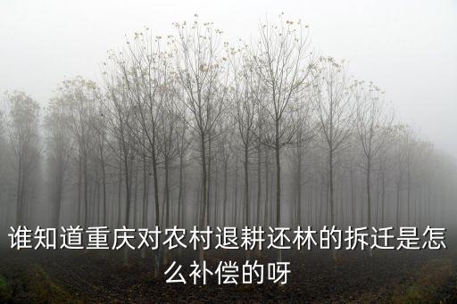誰知道重慶對農村退耕還林的拆遷是怎么補償的呀
