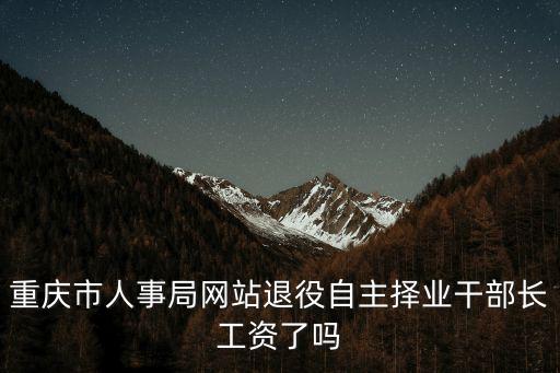 重慶市人事局網站退役自主擇業干部長工資了嗎