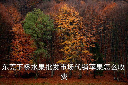 東莞下橋水果批發市場代銷蘋果怎么收費