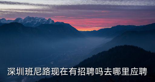 深圳班尼路現在有招聘嗎去哪里應聘