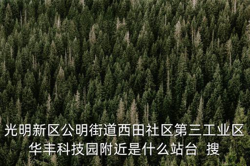 光明新區(qū)公明街道西田社區(qū)第三工業(yè)區(qū)華豐科技園附近是什么站臺  搜
