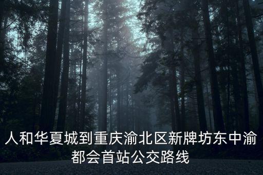 人和華夏城到重慶渝北區(qū)新牌坊東中渝都會首站公交路線