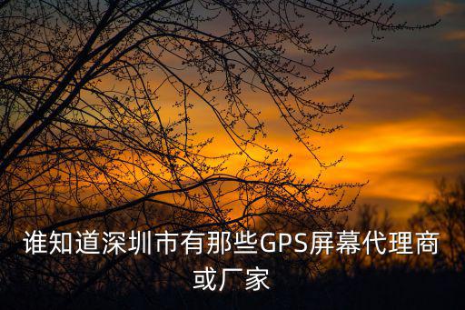誰知道深圳市有那些GPS屏幕代理商或廠家