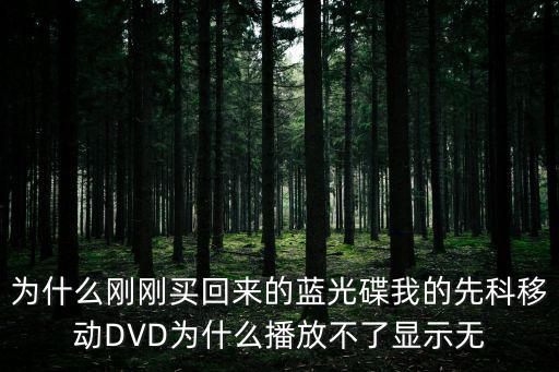 為什么剛剛買回來的藍光碟我的先科移動DVD為什么播放不了顯示無