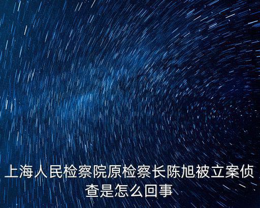 上海市檢察院陳旭開庭，上海市檢察院檢察長是誰