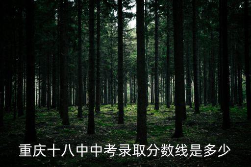 重慶十八中中考錄取分數線是多少