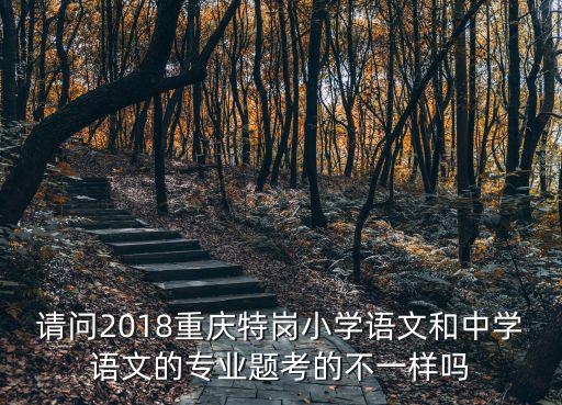 請問2018重慶特崗小學語文和中學語文的專業題考的不一樣嗎