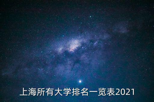上海所有大學排名一覽表2021