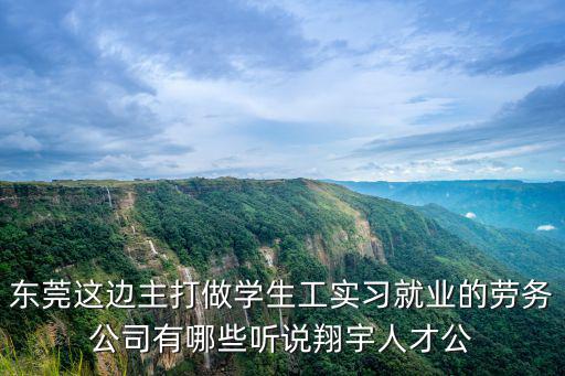 東莞這邊主打做學生工實習就業的勞務公司有哪些聽說翔宇人才公