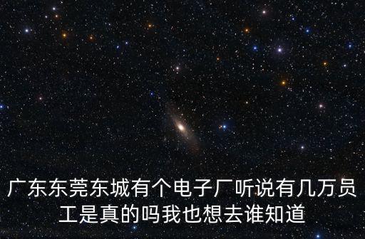 廣東東莞東城有個電子廠聽說有幾萬員工是真的嗎我也想去誰知道