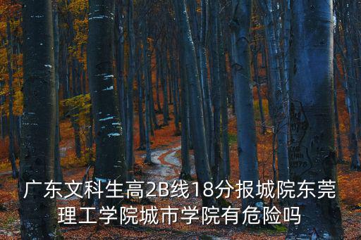 廣東文科生高2B線18分報城院東莞理工學院城市學院有危險嗎