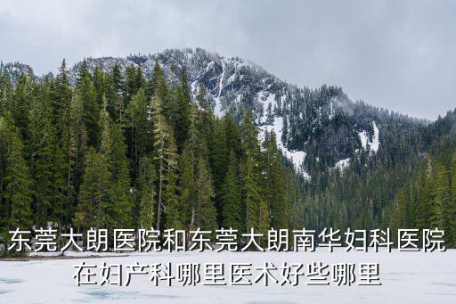 東莞大朗醫(yī)院和東莞大朗南華婦科醫(yī)院在婦產(chǎn)科哪里醫(yī)術好些哪里