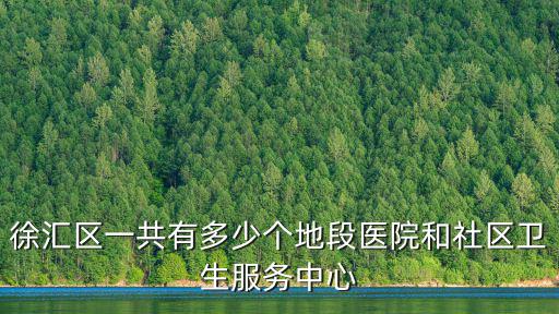 上海市有多少社區中心醫院，徐匯區一共有多少個地段醫院和社區衛生服務中心