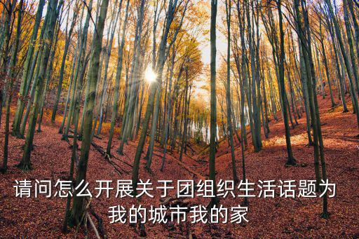 請問怎么開展關(guān)于團組織生活話題為 我的城市我的家