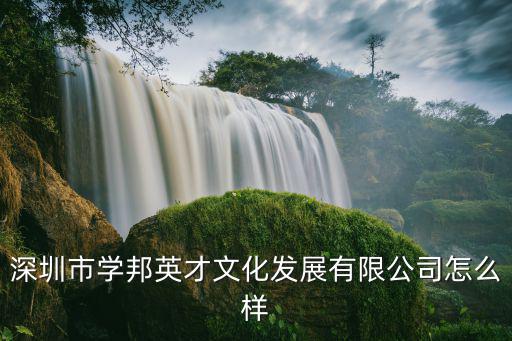 深圳市學(xué)邦英才文化發(fā)展有限公司怎么樣