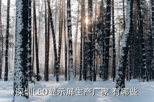 深圳LED顯示屏生產(chǎn)廠家 有哪些