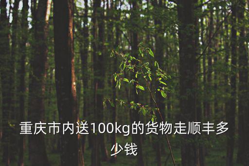 重慶市內(nèi)送100kg的貨物走順豐多少錢(qián)