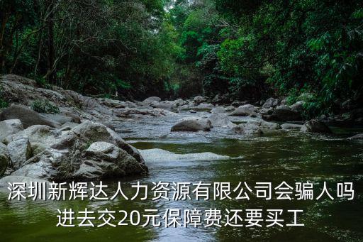 深圳新輝達人力資源有限公司會騙人嗎進去交20元保障費還要買工