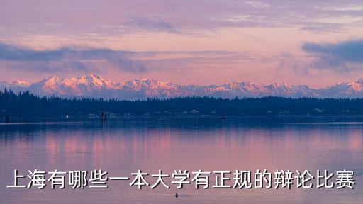 上海市高校法治辯論賽，請問上海高中生有什么辯論賽可以參加
