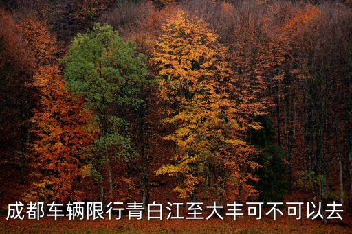 成都車輛限行青白江至大豐可不可以去