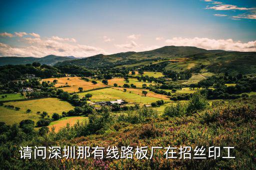 請問深圳那有線路板廠在招絲印工