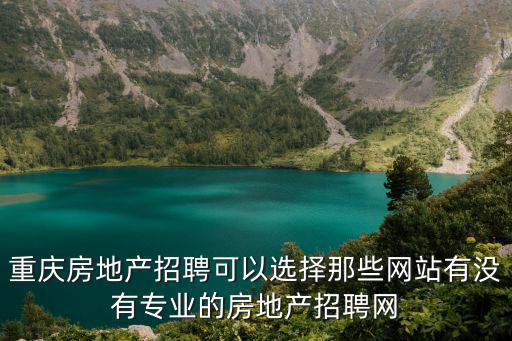 重慶房地產招聘可以選擇那些網站有沒有專業的房地產招聘網
