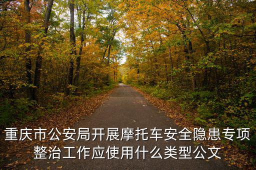 重慶市公安局開展摩托車安全隱患專項整治工作應使用什么類型公文