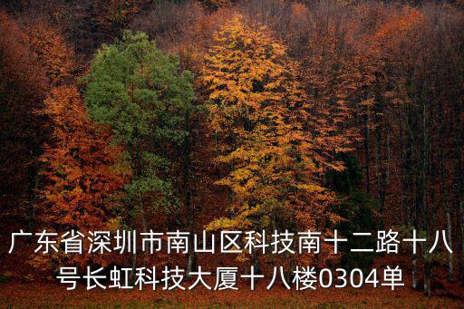 廣東省深圳市南山區(qū)科技南十二路十八號(hào)長(zhǎng)虹科技大廈十八樓0304單