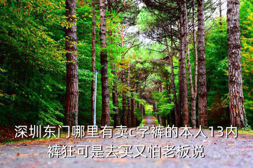 深圳東門哪里有賣c字褲的本人13內(nèi)褲狂可是去買又怕老板說