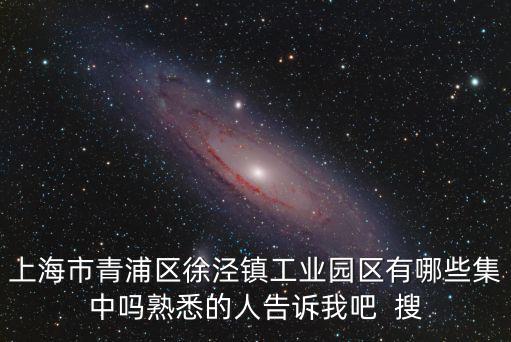 上海市青浦區(qū)徐涇鎮(zhèn)工業(yè)園區(qū)有哪些集中嗎熟悉的人告訴我吧  搜