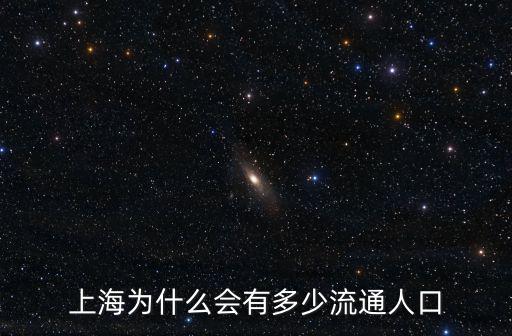上海為什么會有多少流通人口