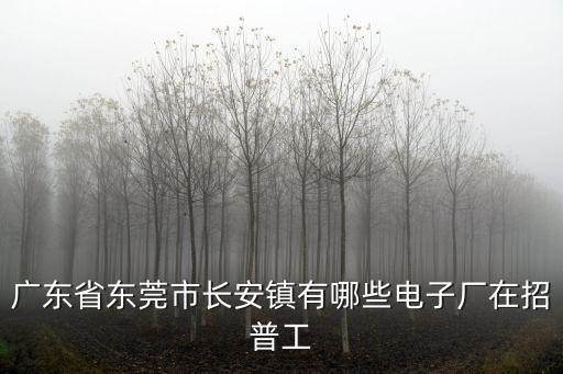 廣東省東莞市長(zhǎng)安鎮(zhèn)有哪些電子廠在招普工