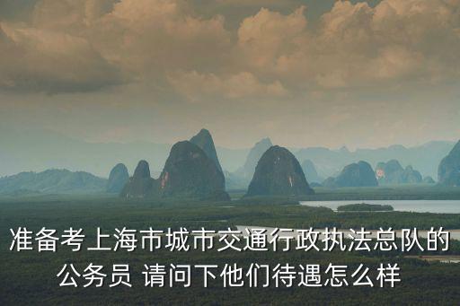 準(zhǔn)備考上海市城市交通行政執(zhí)法總隊(duì)的公務(wù)員 請(qǐng)問下他們待遇怎么樣