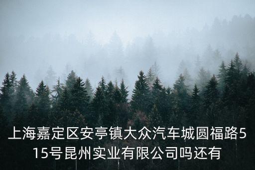 上海嘉定區安亭鎮大眾汽車城圓福路515號昆州實業有限公司嗎還有