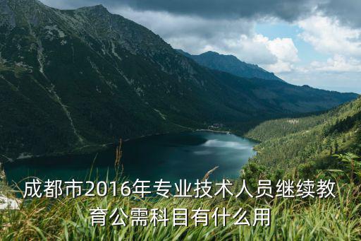 成都市專業(yè)技術(shù)人員繼續(xù)教育基地市政，成都市2016年專業(yè)技術(shù)人員繼續(xù)教育公需科目有什么用